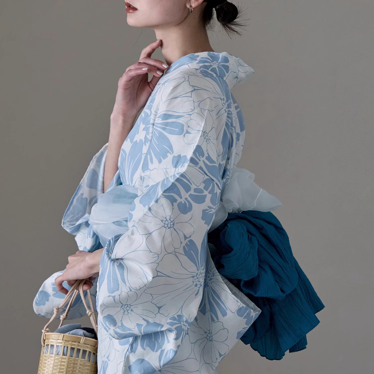 Kimono Yukata Cotton - Traditionele Yukata Kimono van katoenen linnen,