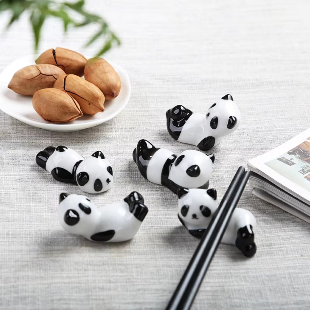 Chopstick Rest Ceramic - 8 stks/set DIY Panda Eetstokjeshouder Leuke