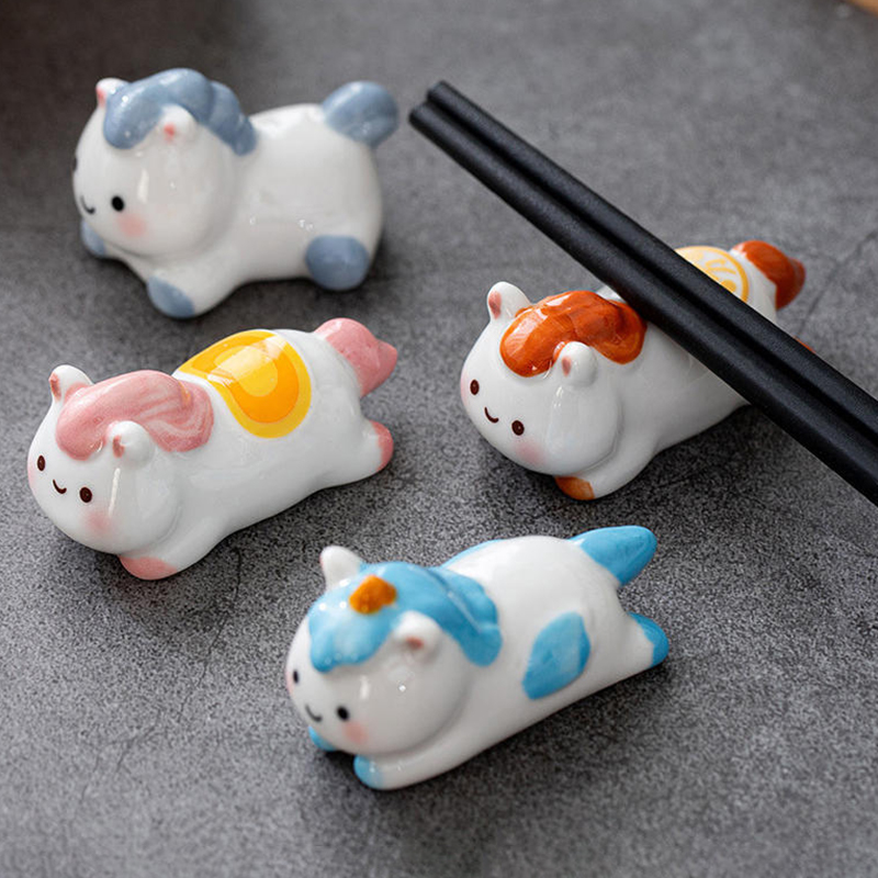 Chopstick Rest Ceramic - 1 stuks Leuke Keramische Paard Eetstokje