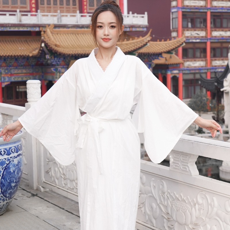 Kimono Yukata Cotton - Japanse Traditionele Kimono Vrouwen Witte Yukata