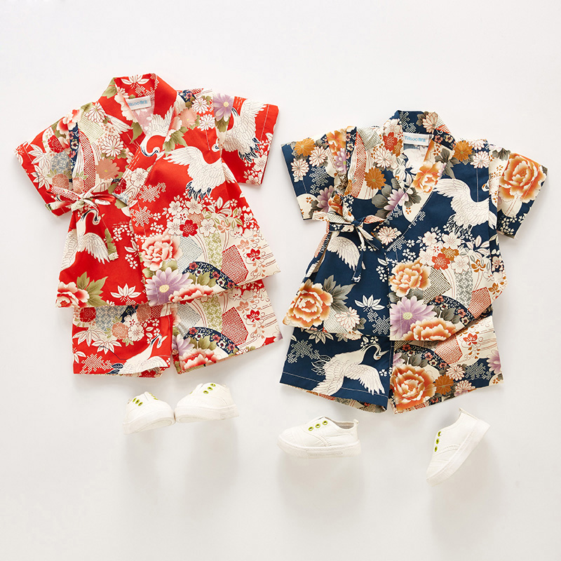 Kimono Yukata Cotton - Zomer Kinderen Yukata Kleding Meisje Jongen