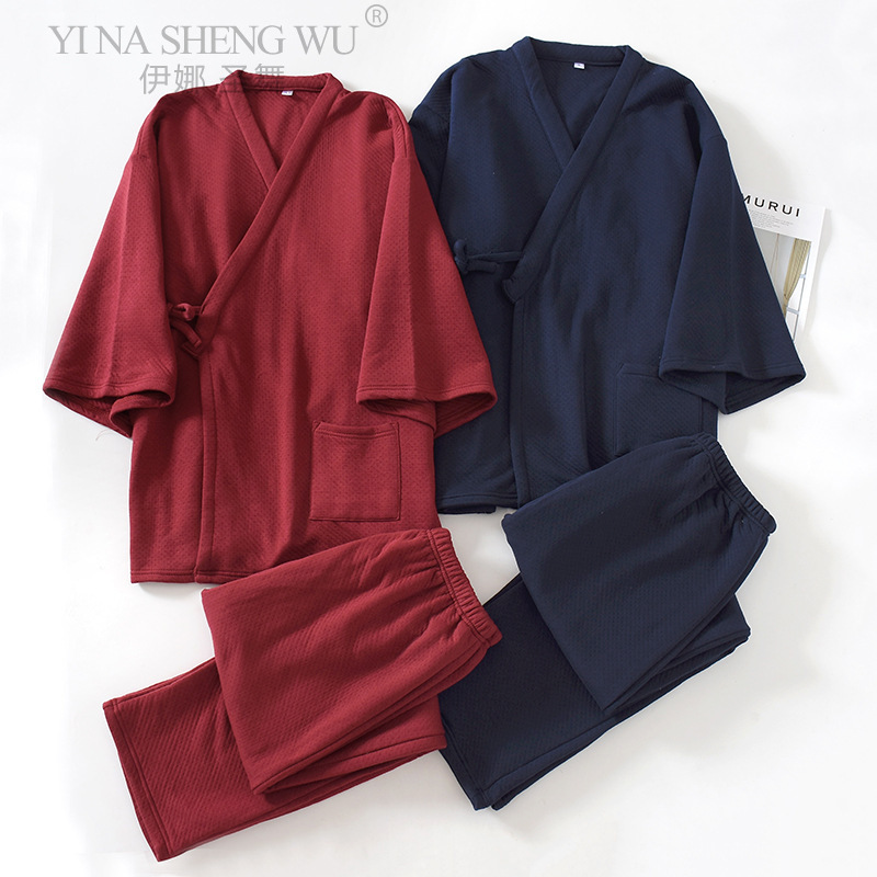 Kimono Yukata Cotton - Nieuws Japanse Mannen Kimono Yukata Pyjama