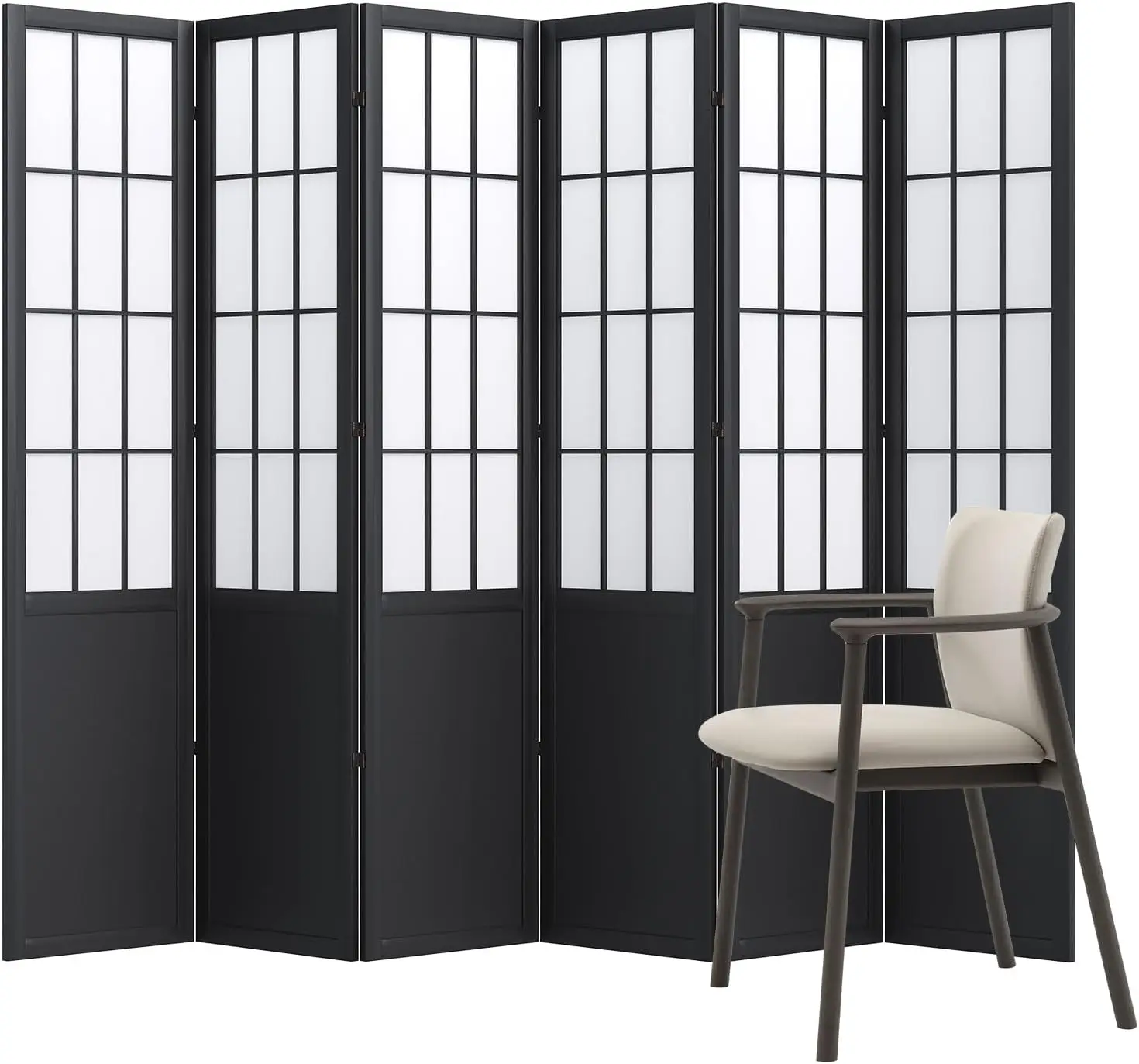 Shoji Screen Divider - 1,70m kamerdeelwand en opvouwbaar draagbaar scheidingswand,