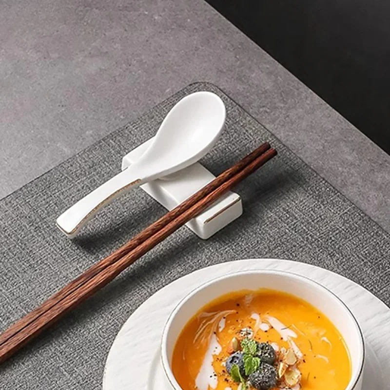 Chopstick Rest Ceramic - Matte keramische eetstokjeshouder Eetstokjesbakje Desktop lepelsteun