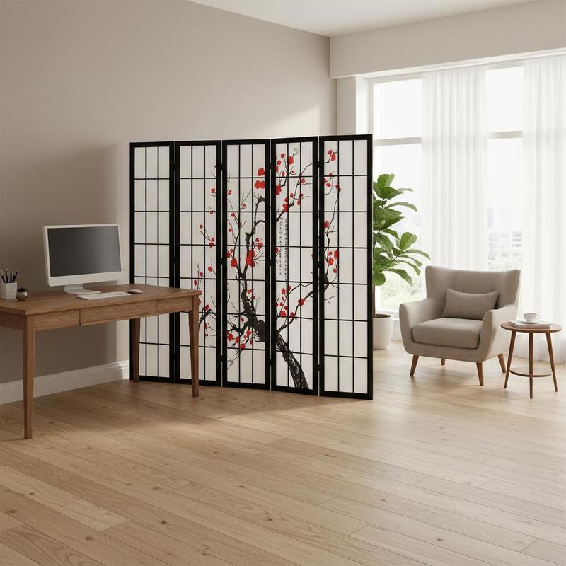 Shoji Screen Divider - Japanse Shoji-scherm met 6 panelen voor