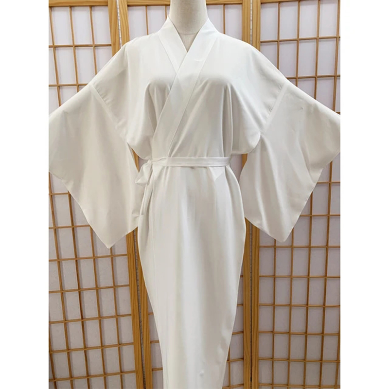 Kimono Yukata Cotton - Japanse Traditionele Kimono Juban Vrouwen Witte