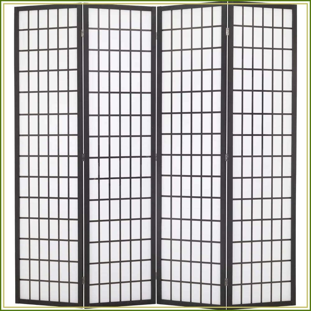 Shoji Screen Divider - 4-paneels Shoji-kamerverdeler, 1,80 meter hoog, vrijstaand