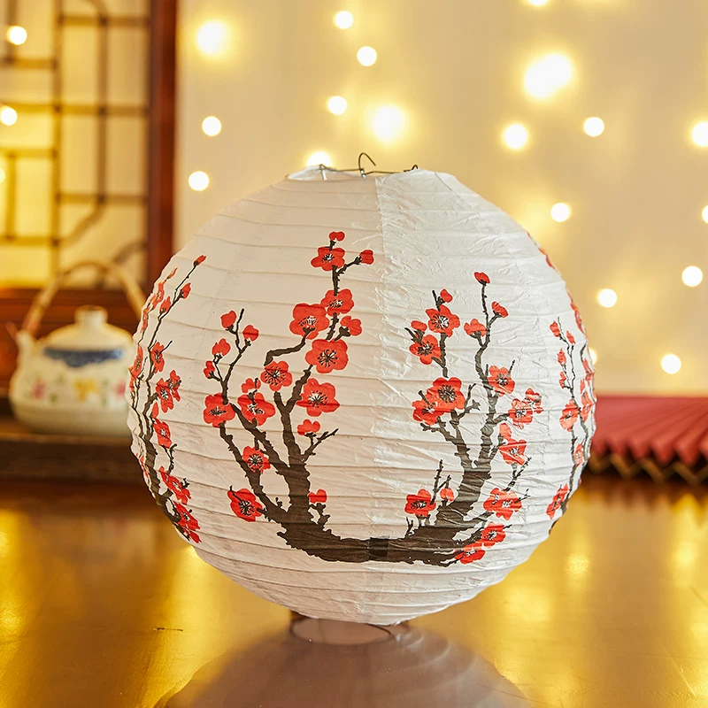 30 cm rood/wit pruimenbloesem  - Japanese Lantern Paper recensie en prijs