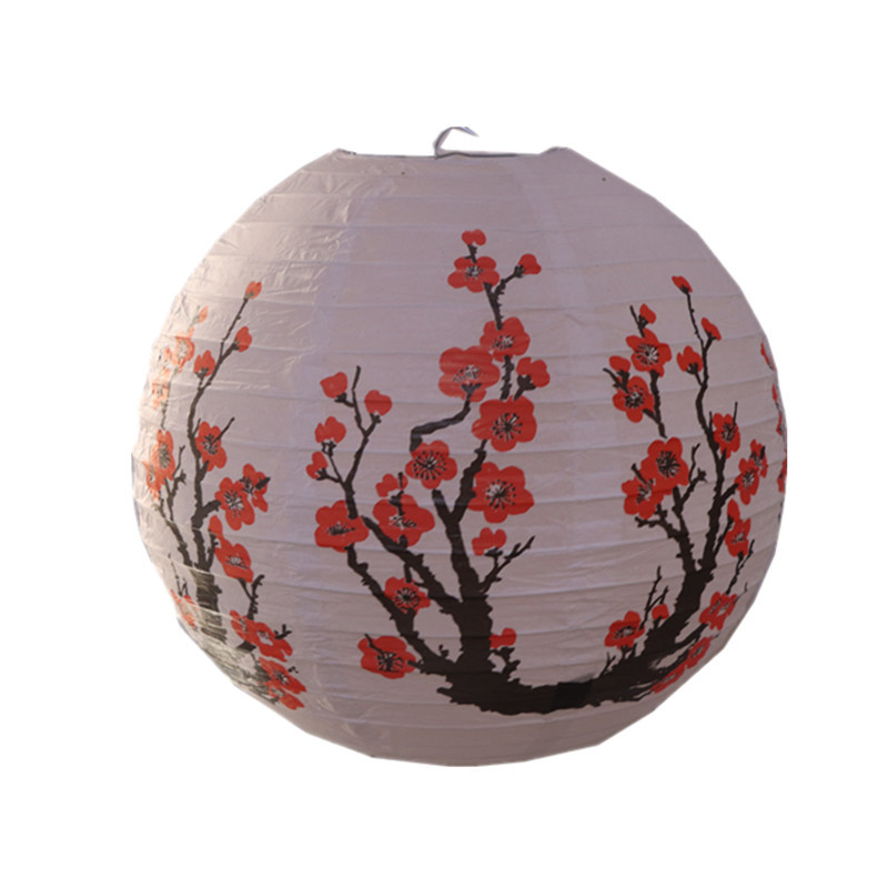 30 cm rood/wit pruimenbloesem  - Japanese Lantern Paper recensie en prijs