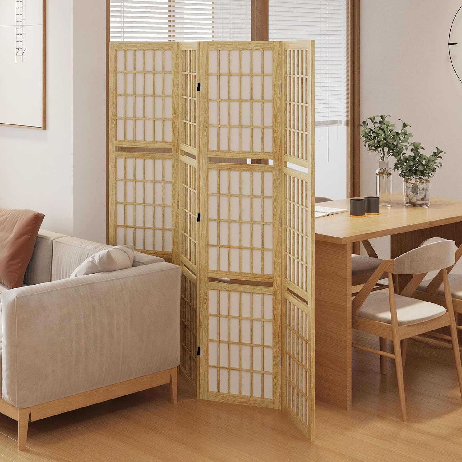 66,9 inch hoge houten shoji-sc - Shoji Screen Divider recensie en prijs