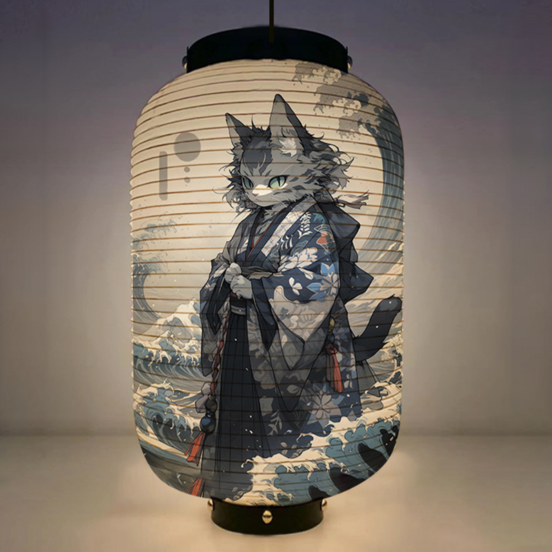 Japanse Kimono Samurai Kat Art - Japanese Lantern Paper recensie en prijs