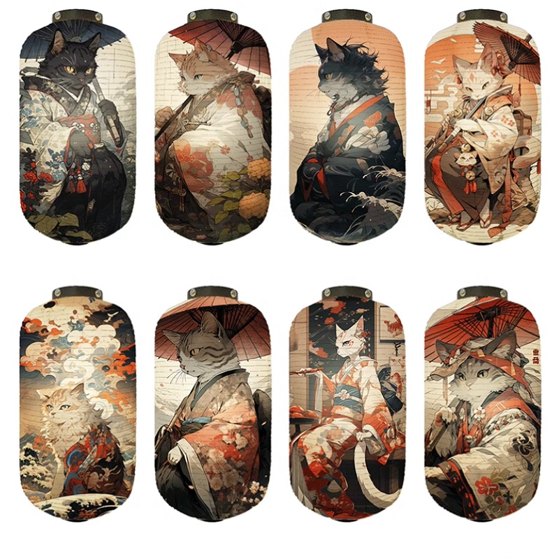 Japanse Kimono Samurai Kat Art - Japanese Lantern Paper recensie en prijs