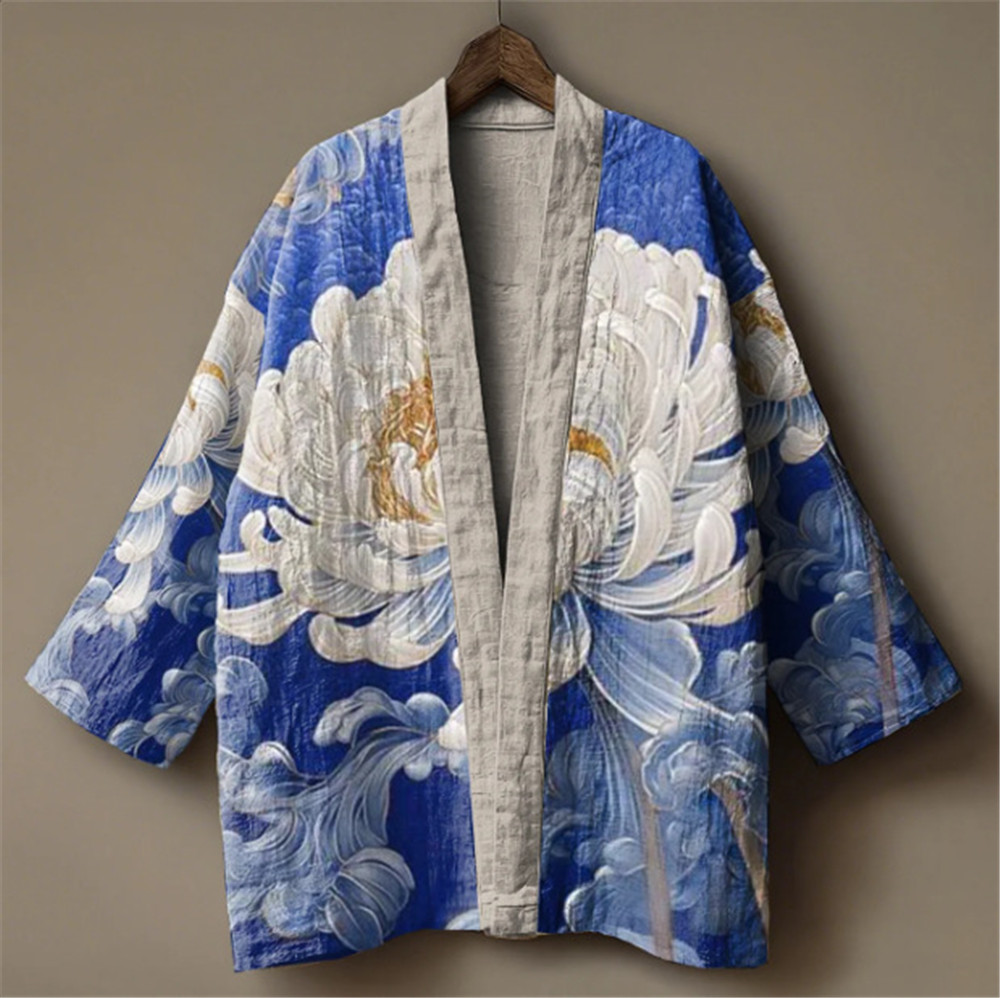 Japanse kraanvogelprint kimono - Kimono Yukata Cotton recensie en prijs
