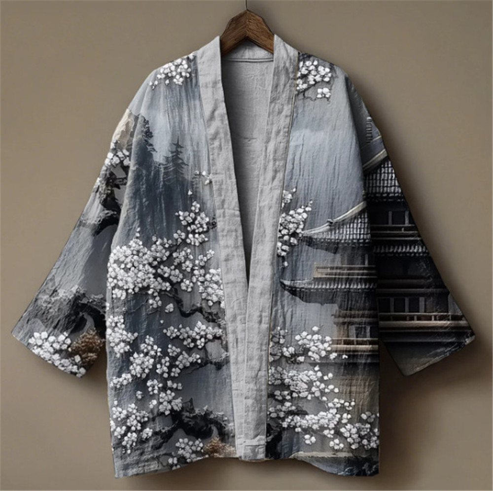 Japanse kraanvogelprint kimono - Kimono Yukata Cotton recensie en prijs